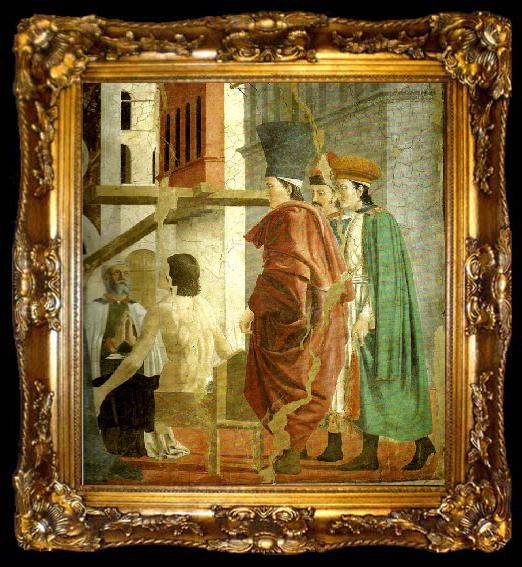 framed  Piero della Francesca the legend of the true cross, detail, ta009-2